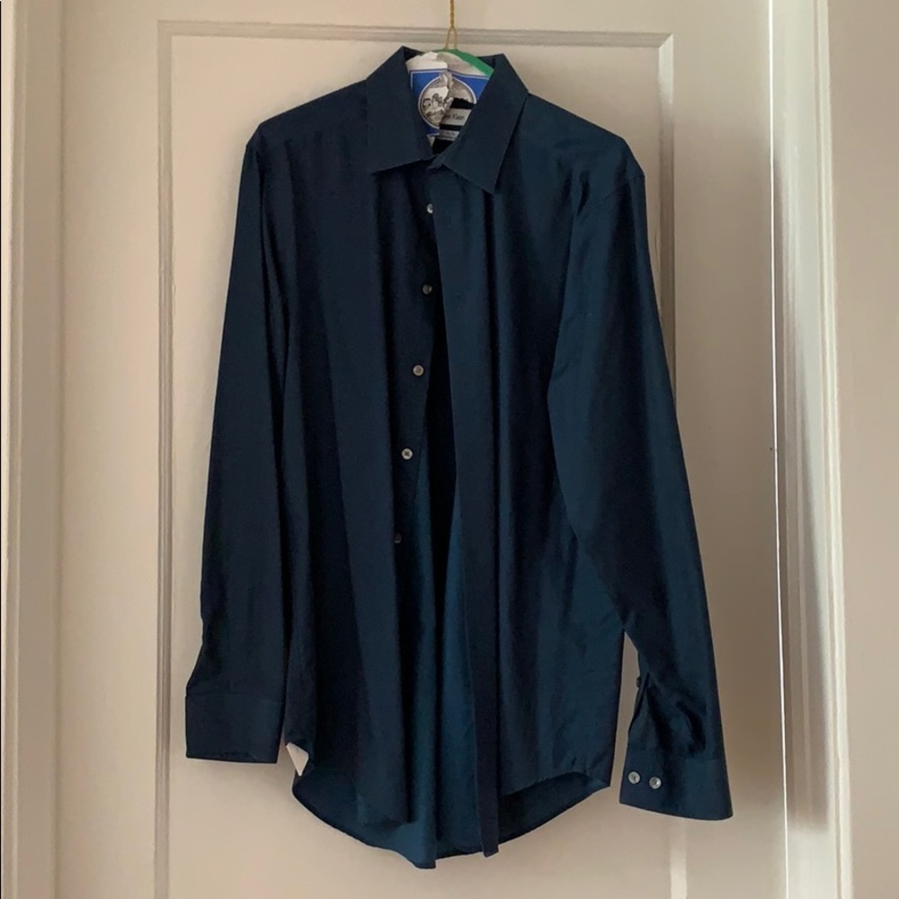 Men’s Calvin KleinSlim Fit Navy Shirt
